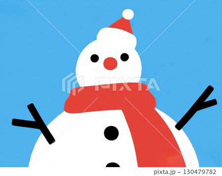 かわいい雪だるま 130479782