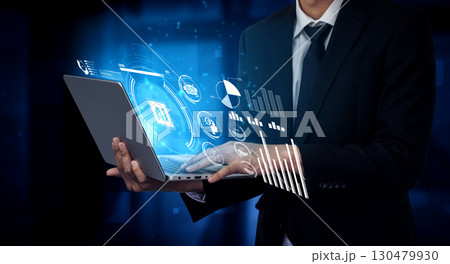 AI Brain Processing with Generative Artificial Intelligence Concept Vouch 130479930