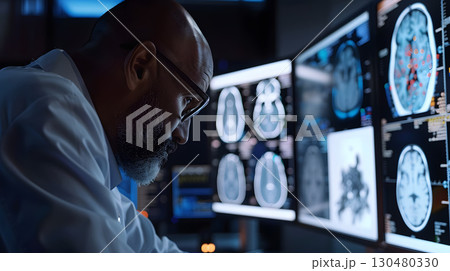 AI-Powered Medical Imaging A radiologist using AI-powered AI-Powered Medical Imaging A radiologist using AI-powered 130480330