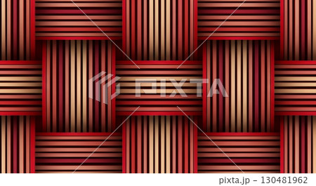 織物のような質感 3D効果のあるモダンなシームレスパターン 130481962