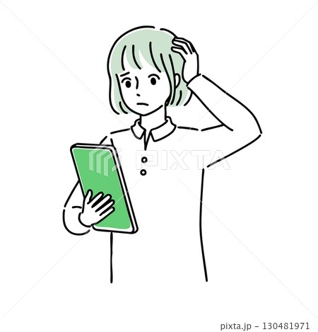 タブレットを操作する女性 130481971