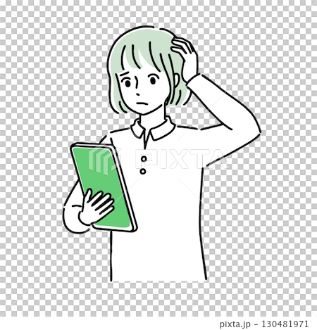 タブレットを操作する女性 130481971