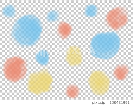 Light blue, pink and yellow crayon texture dot background illustration 130481991
