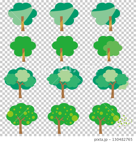 簡約清新綠色插畫變異集 簡約清新綠色插畫變異集 130482765