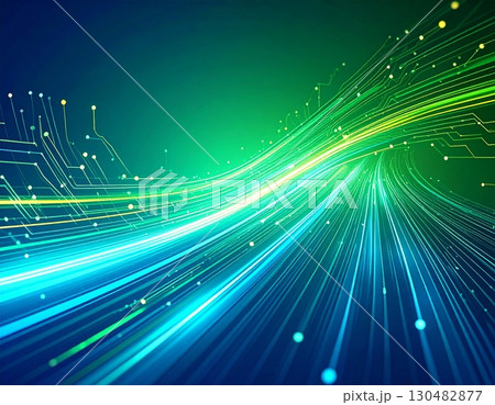 Abstract flowing lines in vibrant colors create a dynamic and modern composition. The luminous waves evoke a sense of energy and movement. Abstract flowing lines in vibrant colors create a dynamic and modern composition. The luminous waves evoke a sense of energy and movement. 130482877