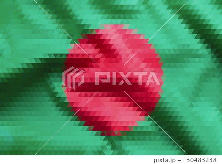 The folded flag of Bangladesh 130483238
