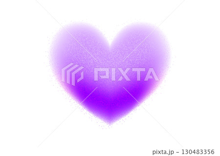 Purple abstract hearts with smooth colour transitions and trendy Y2K aesthetics. 130483356