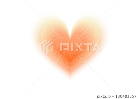 Vector abstract heart shape with gradient and blur effects in orange and yellow tones Vector abstract heart shape with gradient and blur effects in orange and yellow tones 130483357