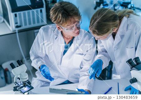 Scientist working in science lab. Medical lab people, Pharmaceutical medicine research laboratory. 130483659