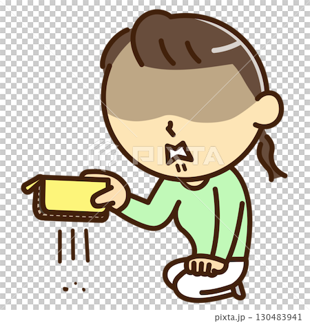 Woman with an empty wallet 130483941