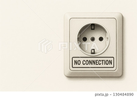 A socket labeled No Connection. Space for text. A socket labeled No Connection. Space for text. 130484890