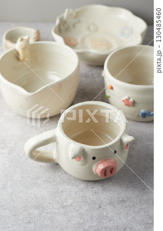 Set of Ceramic, stylish tableware, table decor 130485460