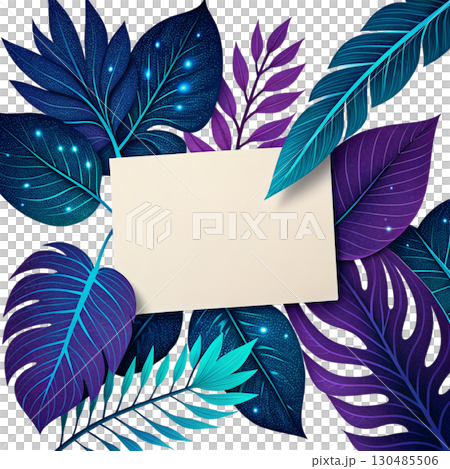 Beautiful Autumn Blank Paper White Background 130485506