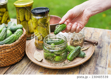 Pickled cucumbers pickles 130485539