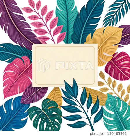 Beautiful Autumn Blank Paper White Background Beautiful Autumn Blank Paper White Background 130485561