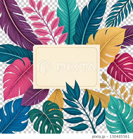 Beautiful Autumn Blank Paper White Background 130485561