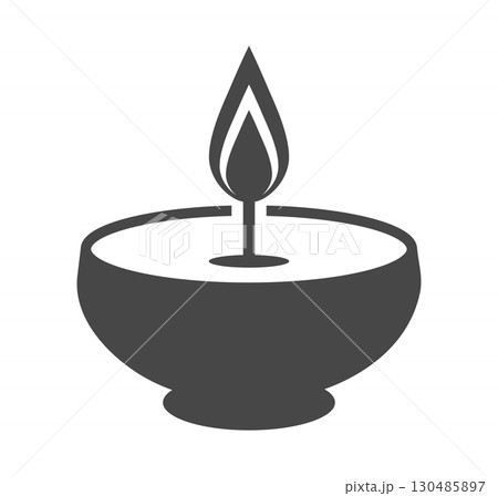 Minimal Diwali Flame Symbol Vector Minimal Diwali Flame Symbol Vector 130485897
