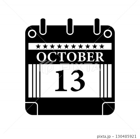 October 13 Calendar Iconのイラスト素材 [130485921] - PIXTA