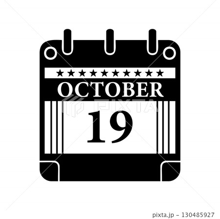 October 19 Calendar Icon 130485927