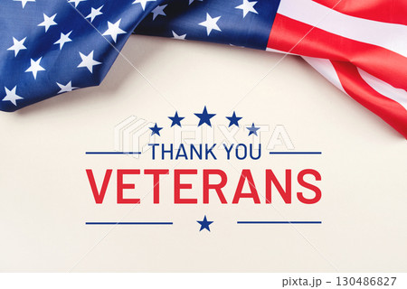 Beige background with American flag. Beige background with American flag. 130486827