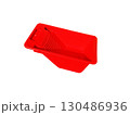 Large red basin for washing clothes 130486936
