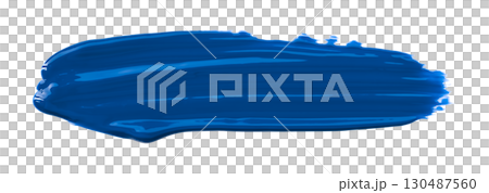 Blue brush watercolor isolated on transparent background 130487560