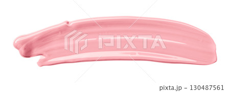 Pink watercolor brush isolated on transparent background 130487561