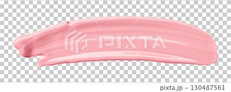 Pink watercolor brush isolated on transparent background 130487561