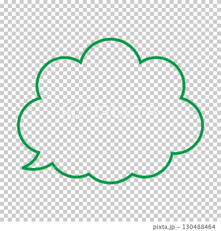 帶有蓬鬆框架的簡單語音氣泡插圖 帶有蓬鬆框架的簡單語音氣泡插圖 130488464