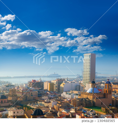 Alicante cityscape skyline in mediterranean sea Alicante cityscape skyline in mediterranean sea 130488565