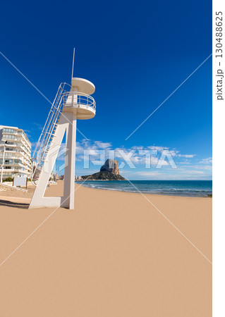 Calpe playa Arenal Bol beach near Penon Ifach Alicante 130488625