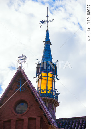 Valencia Mercado Central market tower detail Spain 130488637