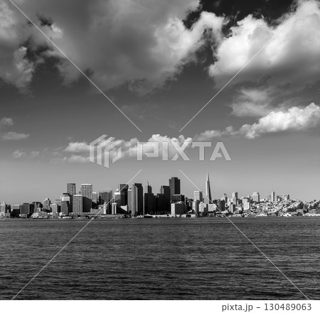 San Francisco skyline in California from Treasure Island San Francisco skyline in California from Treasure Island 130489063