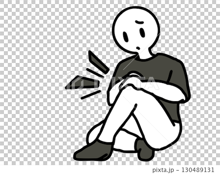 患有膝蓋問題的普通黑人 患有膝蓋問題的普通黑人 130489131
