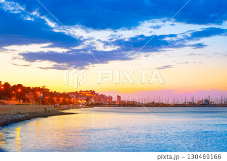 Denia sunset las Rotas in Mediterranean Spain Denia sunset las Rotas in Mediterranean Spain 130489166