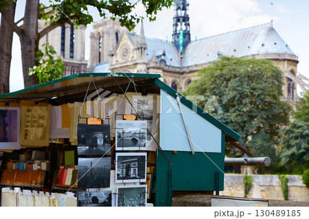 Saint Michel postcards in Notre Dame Paris 130489185