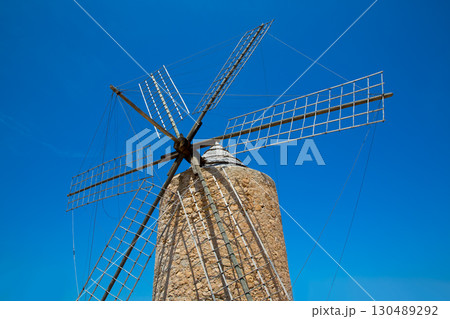Formentera Windmill wind mill vintage masonry and wood Formentera Windmill wind mill vintage masonry and wood 130489292