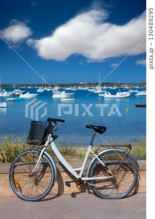 Formentera bicycle at Estany des Peix lake 130489295