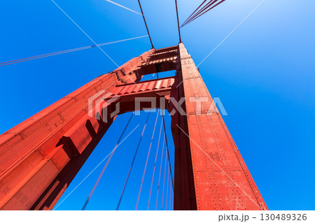 Golden Gate Bridge details in San Francisco California 130489326