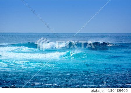 Jandia surf beach waves in Fuerteventura Jandia surf beach waves in Fuerteventura 130489406
