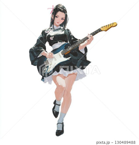 Music Girl 016 エレキギター 130489488