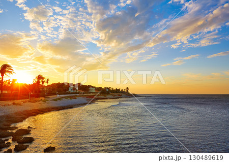 Denia sunset las Rotas in Mediterranean Spain 130489619
