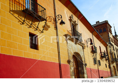 Leon Obispado facade in Plaza Regla square Spain 130489652