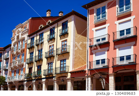 Burgos Plaza Mayor square in Castilla Spain 130489683