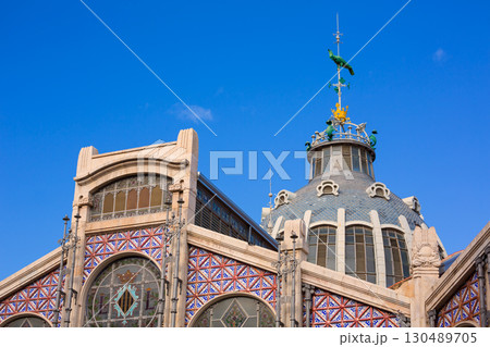 Valencia Mercado Central market outdoor dome Spain 130489705
