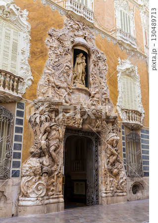 Valencia Palacio Marques de Dos Aguas palace facade Valencia Palacio Marques de Dos Aguas palace facade 130489713