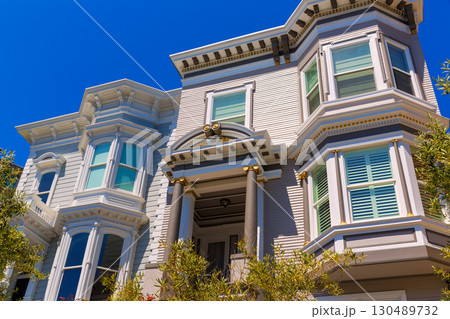 San Francisco Victorian houses in Pacific Heights California San Francisco Victorian houses in Pacific Heights California 130489732