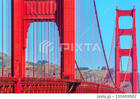 Golden Gate Bridge details in San Francisco California 130489982