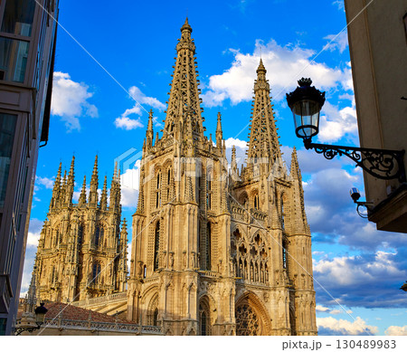 Burgos Cathedral facade in Saint James Way Burgos Cathedral facade in Saint James Way 130489983