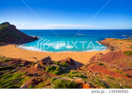 Cala Pilar beach in Menorca at Balearic Islands 130490081
